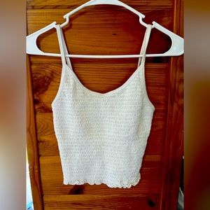White tank top ribbed